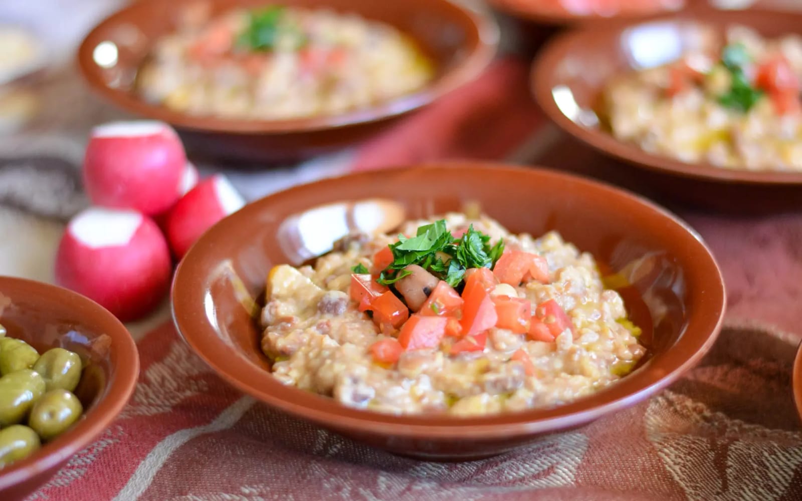 A traditional Lebanese foul dish served at Abou Hassan